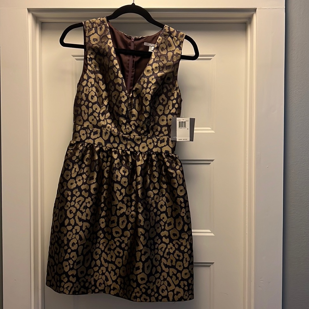 Leopard party or cocktail dress size 4 NWT